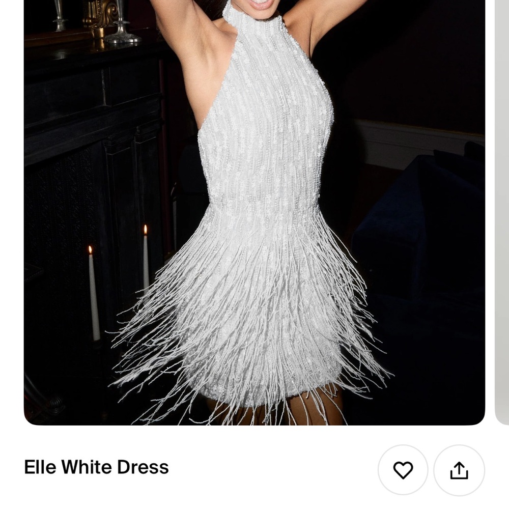 Nadine Merabi NEVER WORN: Elle Elegant White Backless Dress
